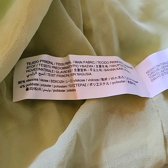 NWT Zara Mint Green Ruched Midi Dress, Size M - Picture 15 of 15